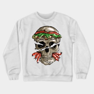 burger skull Crewneck Sweatshirt